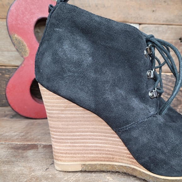 Steve Madden DESSERTT Black Leather Lace Up Shoes - Picture 9 of 14